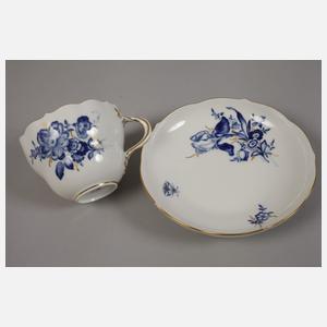 Meissen Konvolut "Blaue Blume mit Goldgräsern"