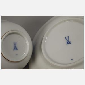 Meissen Konvolut "Blaue Blume mit Goldgräsern"