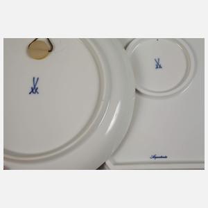 Meissen Konvolut "Blaue Blume mit Goldgräsern"