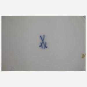 Meissen kleine Butterdose mit Silberdeckel