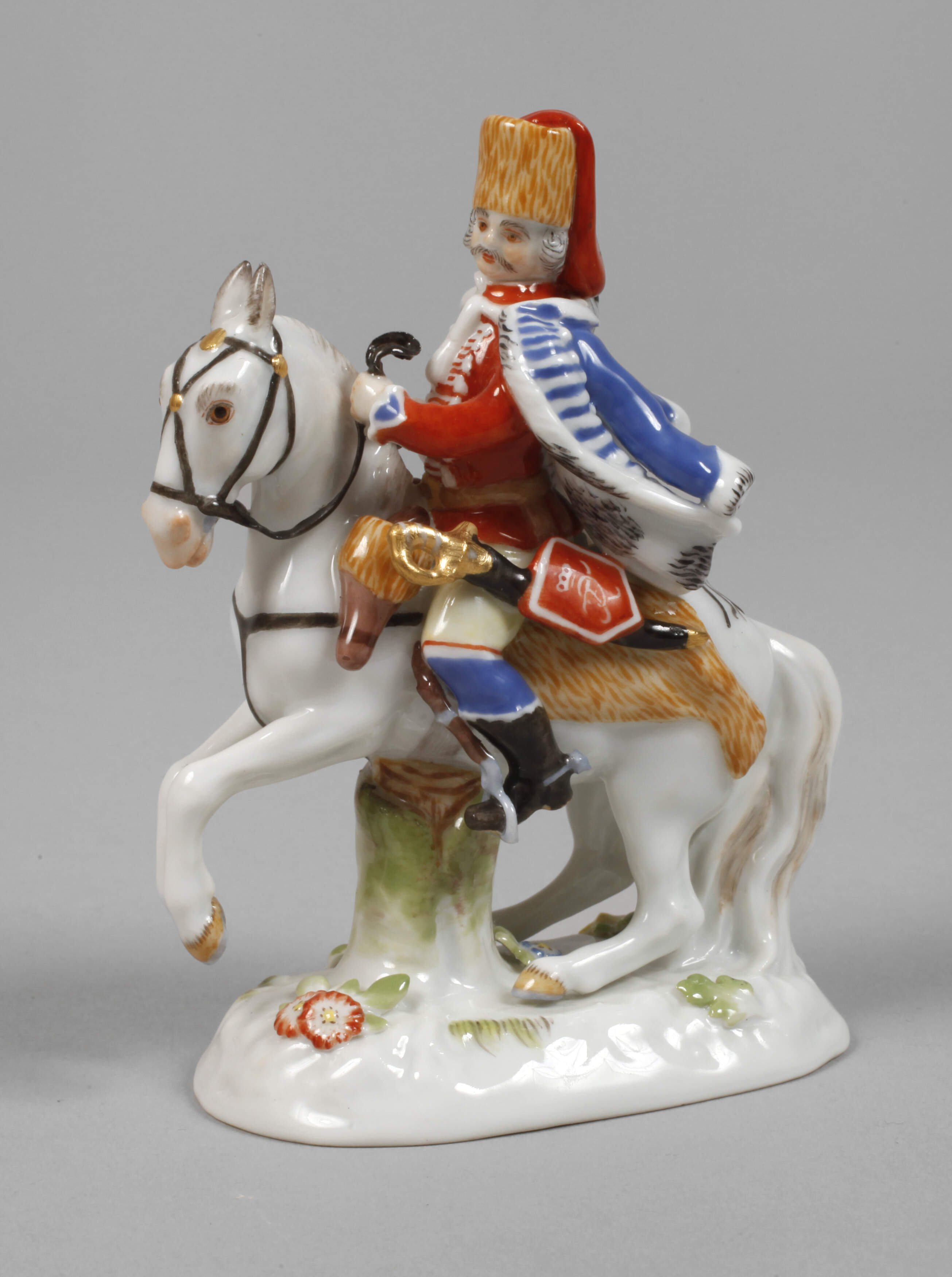 Meissen Miniatur "Husar zu Pferde"
