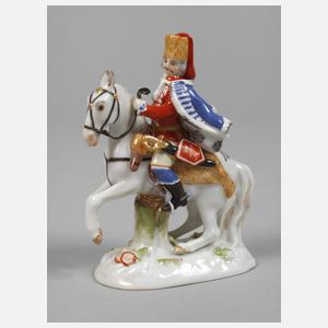 Meissen Miniatur "Husar zu Pferde"