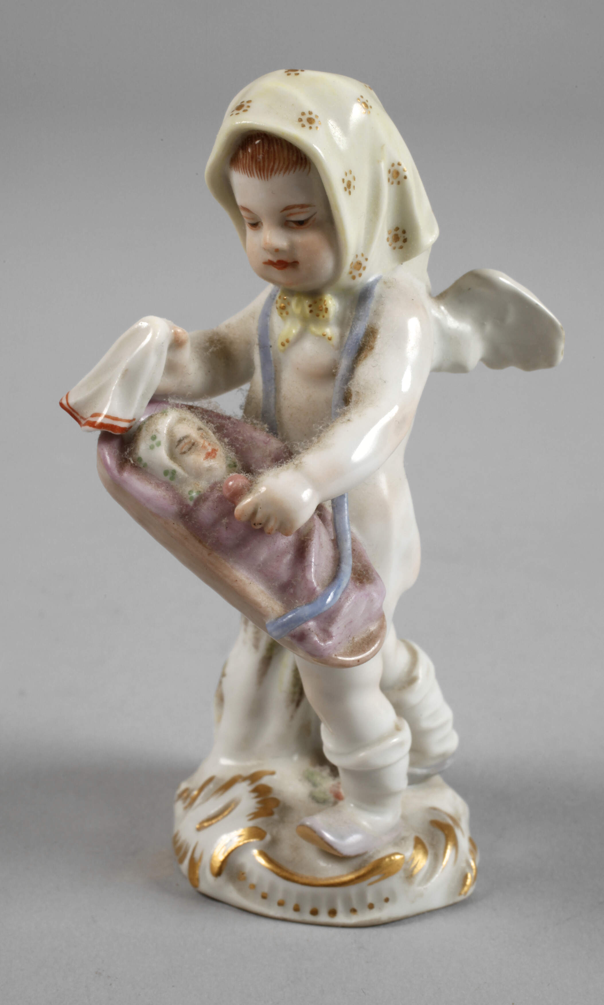 Meissen "Amorette als Mutter mit Kind"