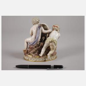 Meissen "Zwei Kinder mit Vogelbauer"