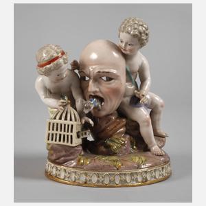 Meissen "Zwei Kinder mit Vogelbauer"