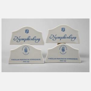 Vier Werbeaufsteller Nymphenburg