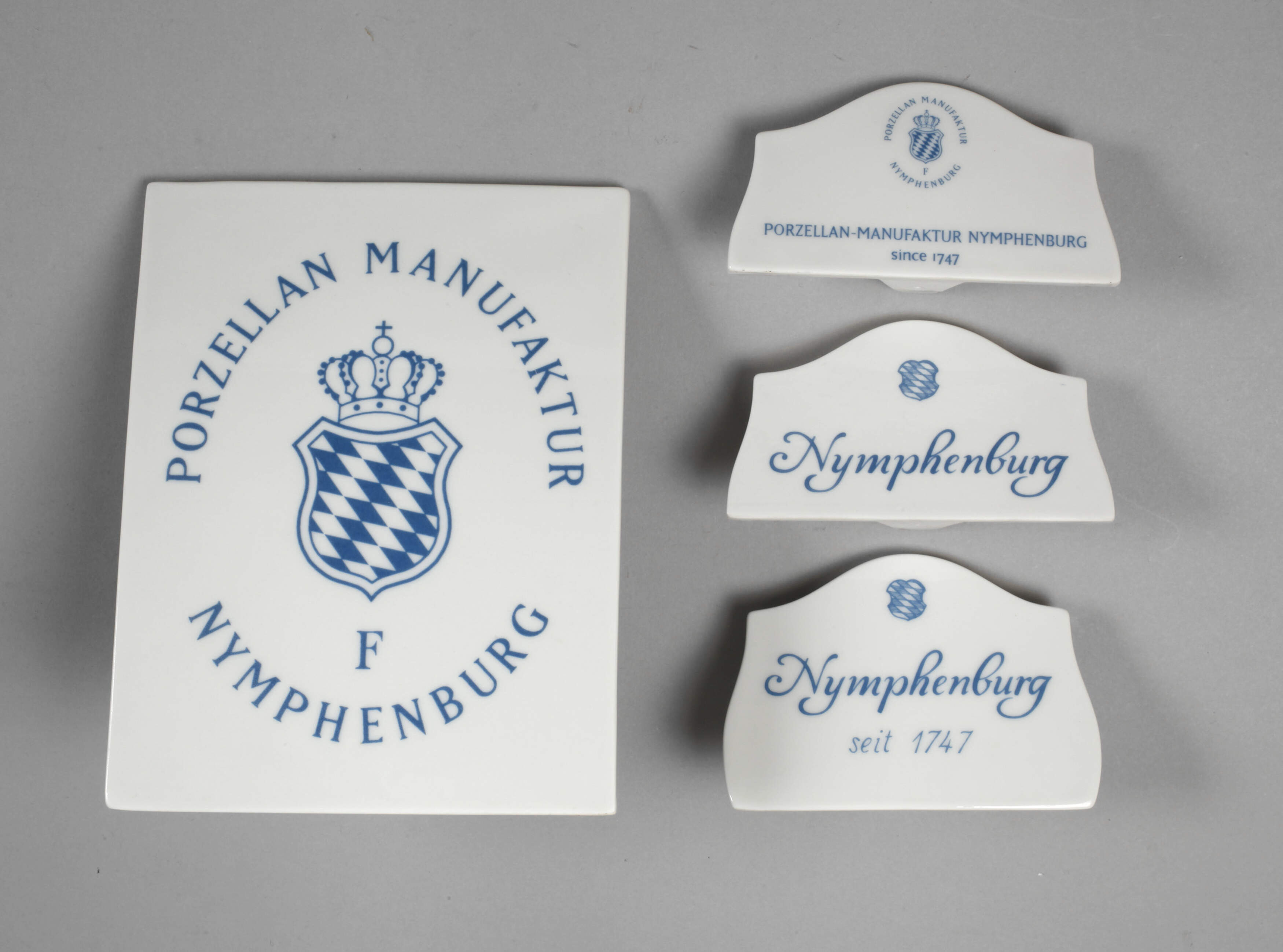 Vier Werbeaufsteller Nymphenburg