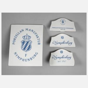 Vier Werbeaufsteller Nymphenburg