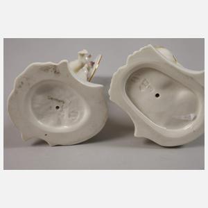 Nymphenburg zwei Putten als "Flora" und "Luna"