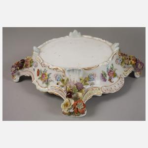 Potschappel Prunkvase mit Figurenmalerei und Podest