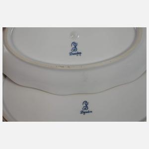 Potschappel zwei Prunkschalen und Platte