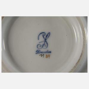 Potschappel Speiseservice Blumenmalerei