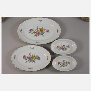 Potschappel Speiseservice Blumenmalerei