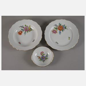 Potschappel Speiseservice Blumenmalerei