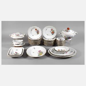 Potschappel Speiseservice Blumenmalerei