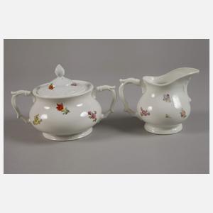 Potschappel Kaffee-/Teeservice Blumenmalerei