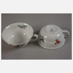 Potschappel Kaffee-/Teeservice Blumenmalerei