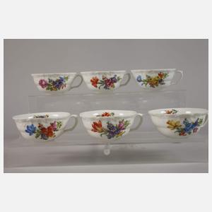 Potschappel Kaffee-/Teeservice Blumenmalerei