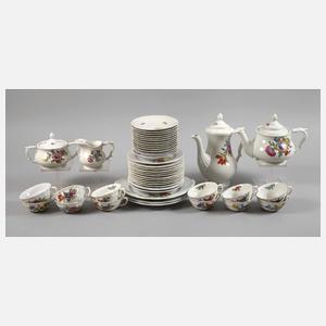 Potschappel Kaffee-/Teeservice Blumenmalerei