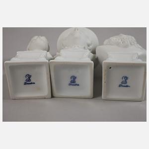 Potschappel drei Miniaturbüsten