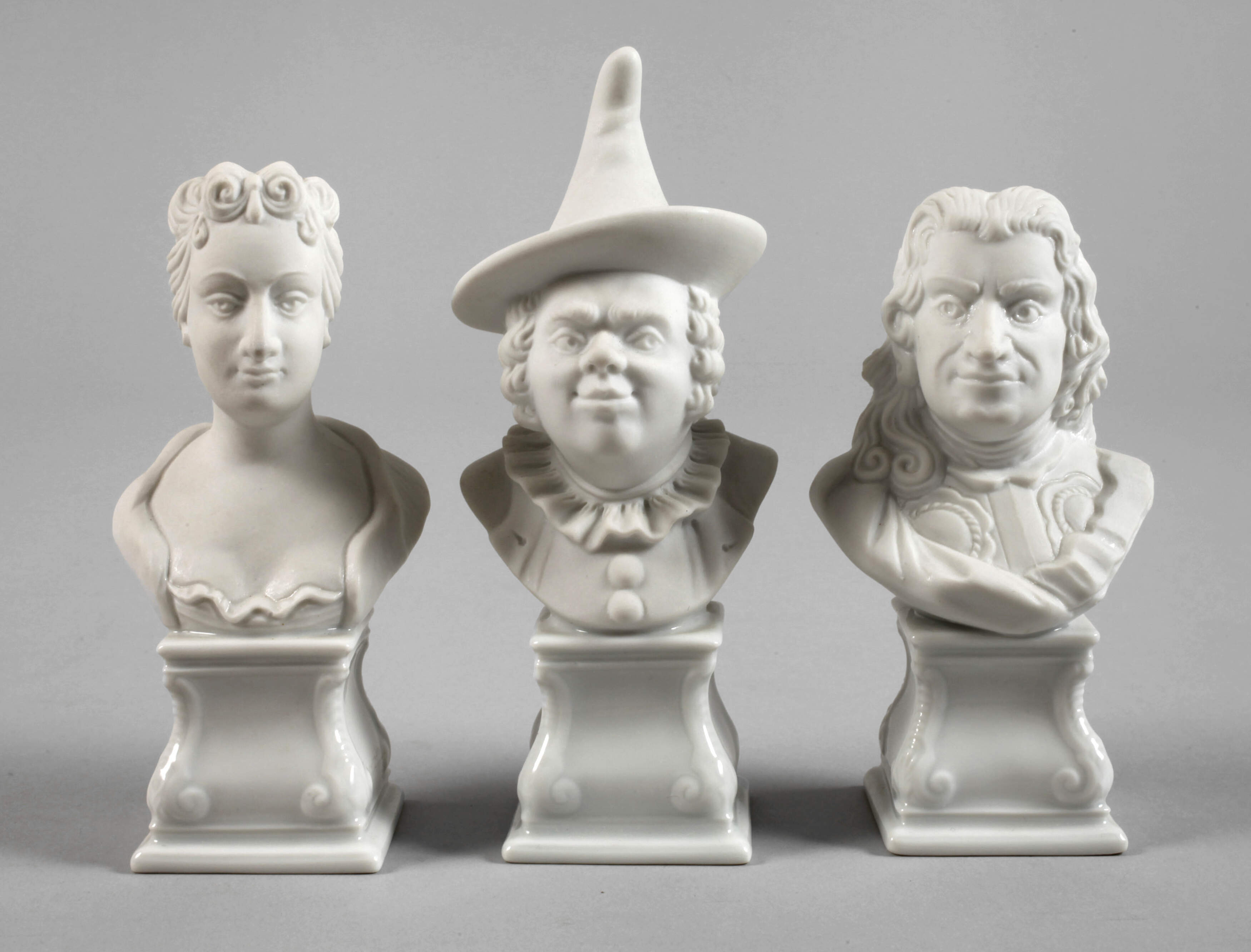 Potschappel drei Miniaturbüsten
