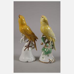 Rosenthal Paar Kanarienvögel und "Sitzende Katze"