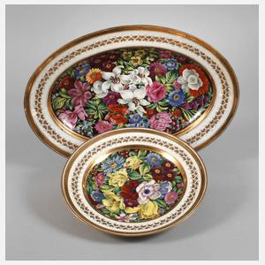 Alt-Wien Platte und Teller Blumenmalerei
