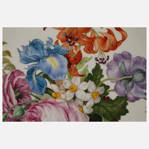 Alt-Wien große Schale Blumenstillleben