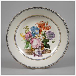 Alt-Wien große Schale Blumenstillleben