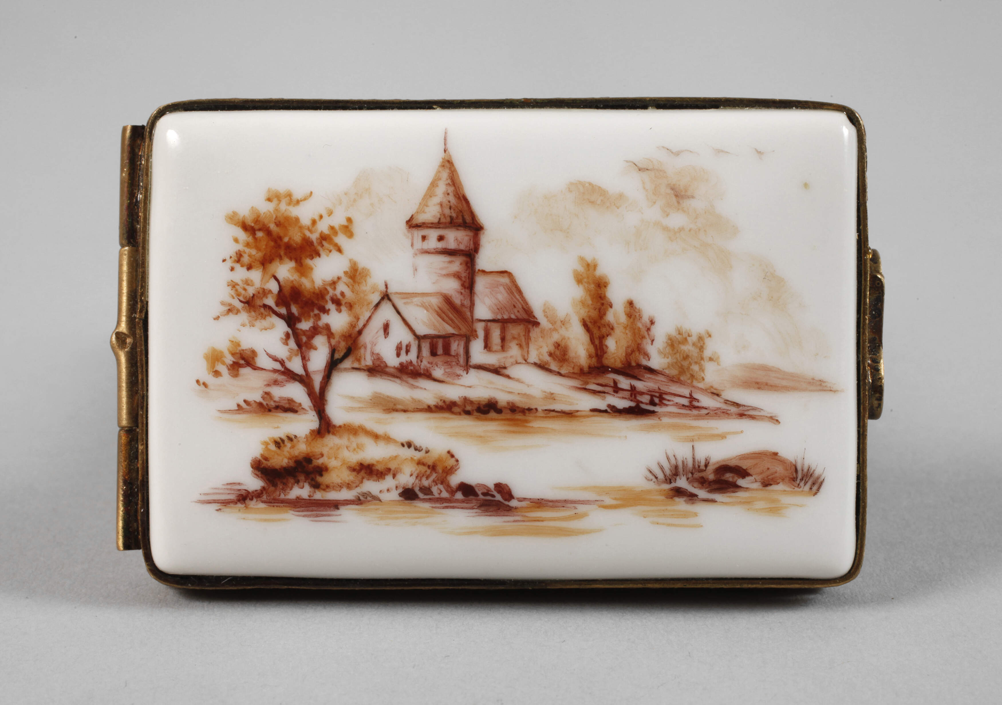 Pillendose Landschaftsmalerei