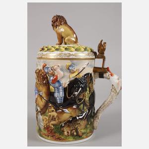 Rudolstadt großer Walzenkrug Capodimonte-Stil