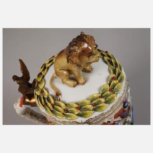 Rudolstadt großer Walzenkrug Capodimonte-Stil