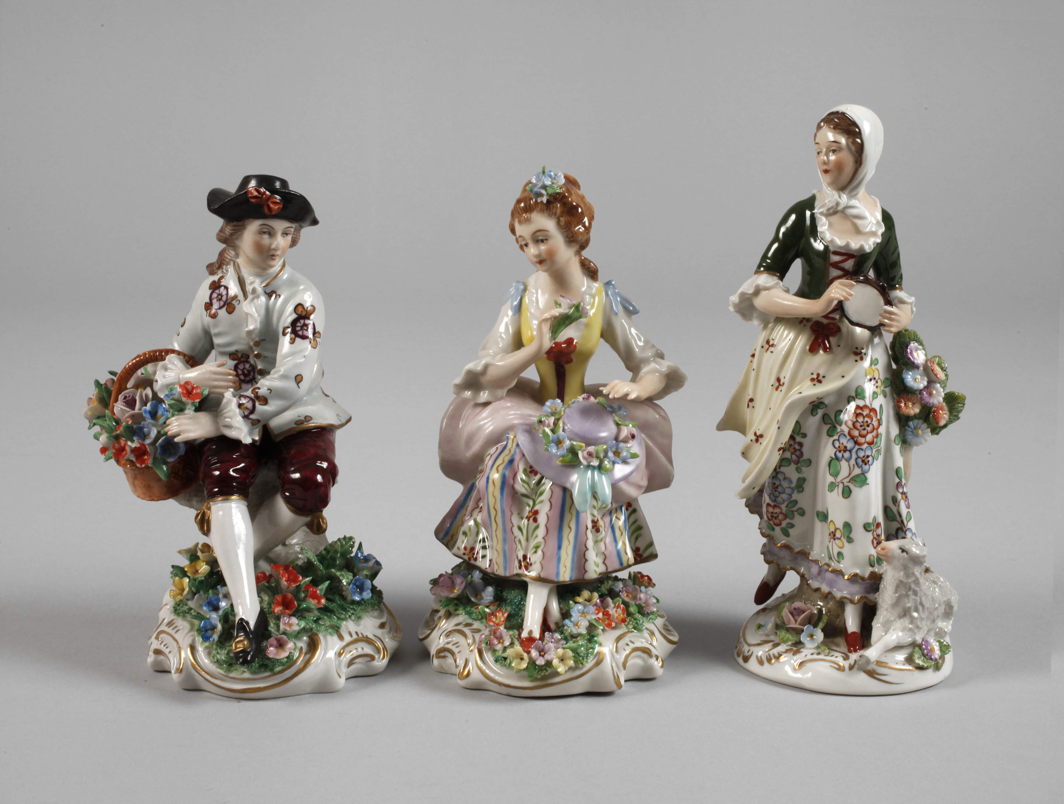 Sitzendorf Gärtnerpaar und Schäferin