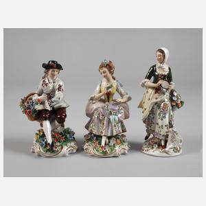 Sitzendorf Gärtnerpaar und Schäferin