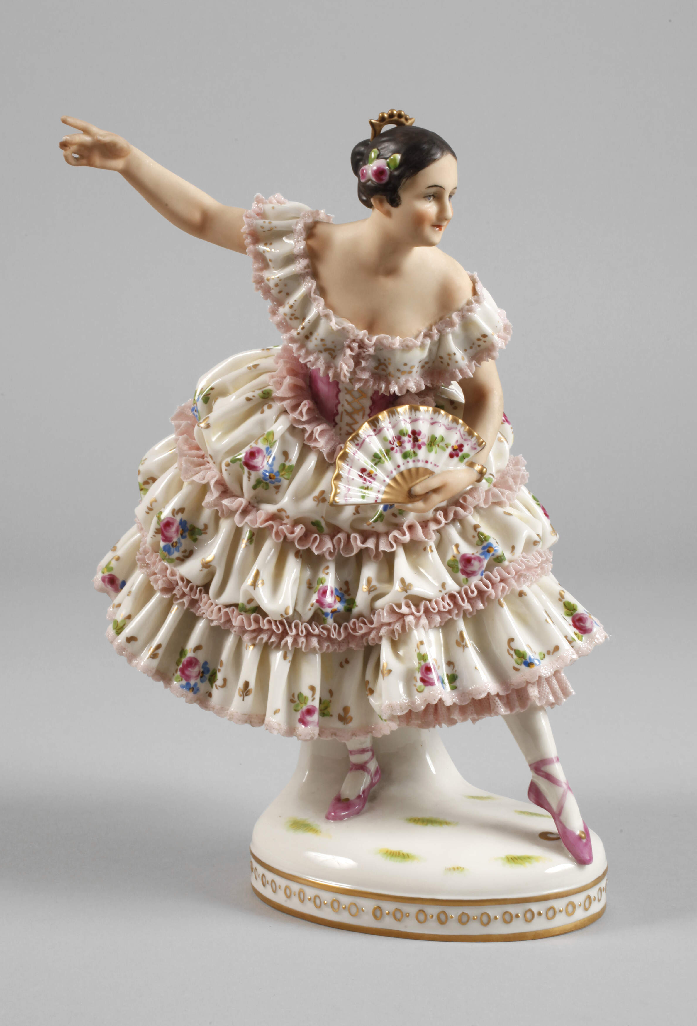 Volkstedt "Fanny Elßler mit Fächer"