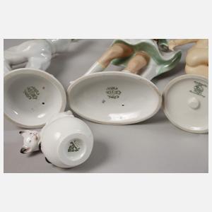 Wallendorf/Selb drei Tänzerinnen und Katze