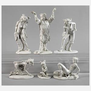 Wallendorf sechs Figuren aus dem Musical Cats