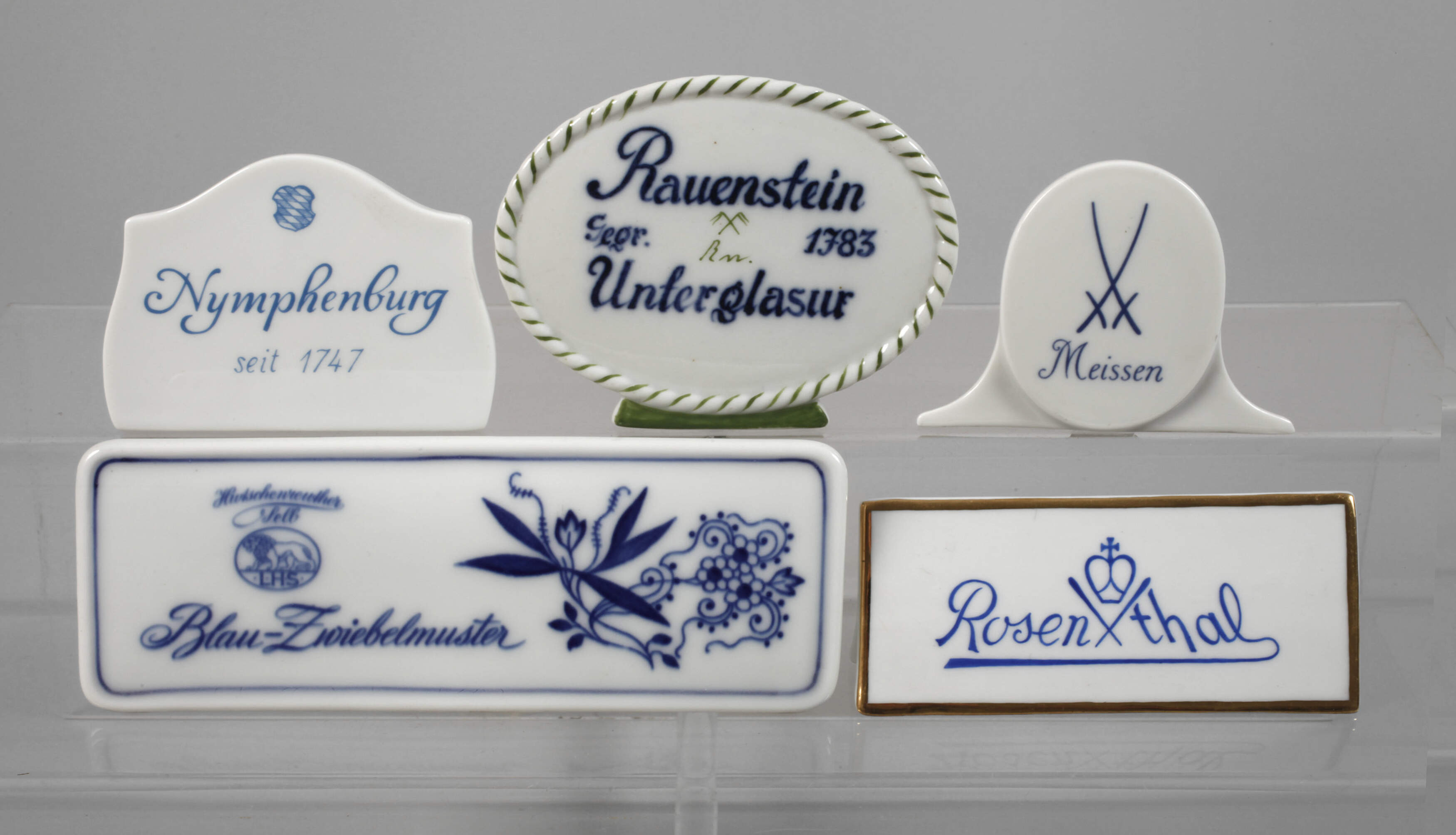 Konvolut Werbeaufsteller Porzellanmanufakturen