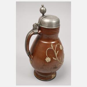 Bunzlauer Birnenkrug mit Herrscherbildnis