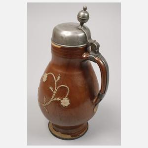 Bunzlauer Birnenkrug mit Herrscherbildnis