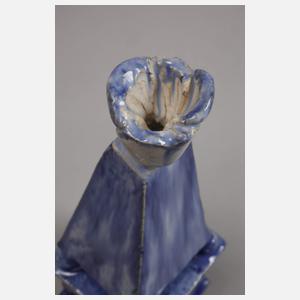 Fayencevase in Form eines barocken Ofens