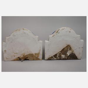 Paar große italienische Wandkonsolen