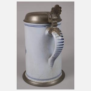 Fayencewalzenkrug mit Susanna im Bade