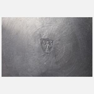 Fayencewalzenkrug mit Susanna im Bade