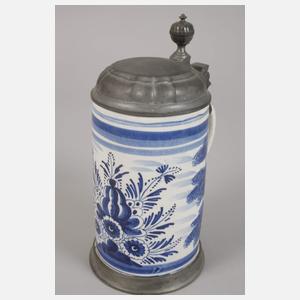 Vier Fayencewalzenkrüge