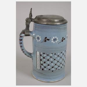 Vier Fayencewalzenkrüge