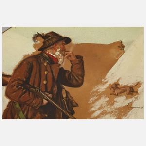 Großer jagdlicher Wandteller