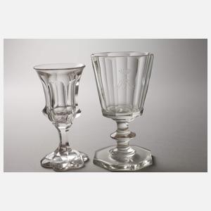 Fünf Schnapsgläser Biedermeier