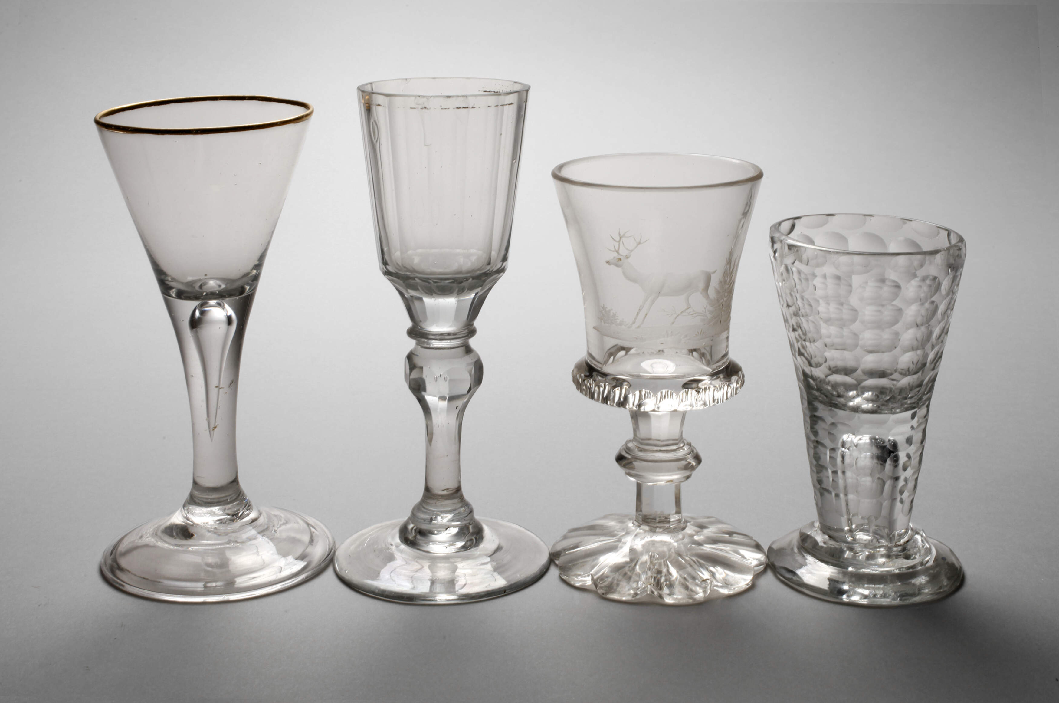 Vier barocke Trinkgläser