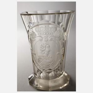 Barockes Deckelglas auf Maria Theresia